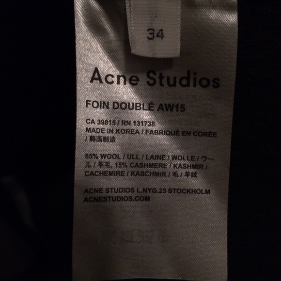 [SOLD] Acne Studios Charcoal Cashmere Wool Coat - Picture 8 of 8